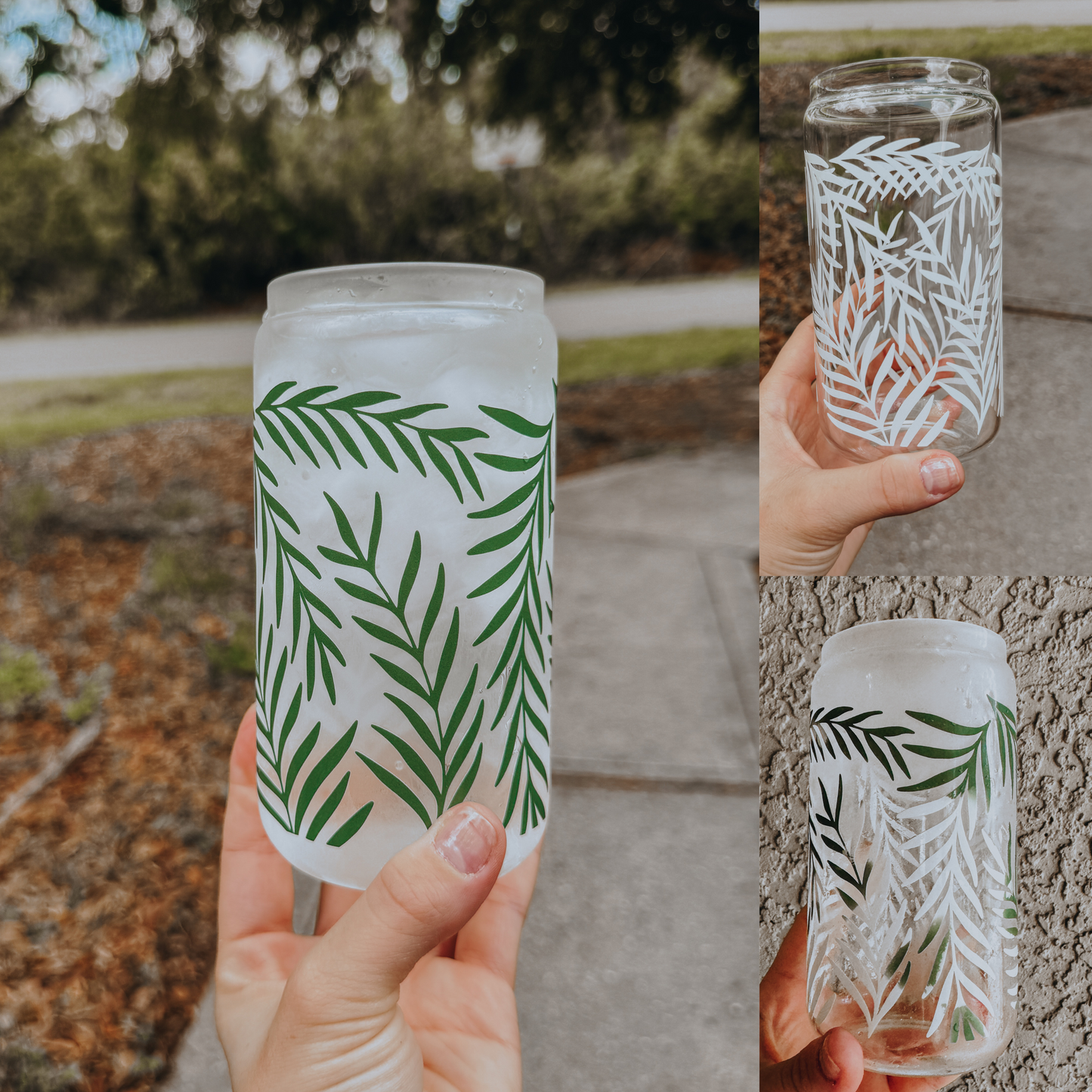 Color changing greenery plants can glass